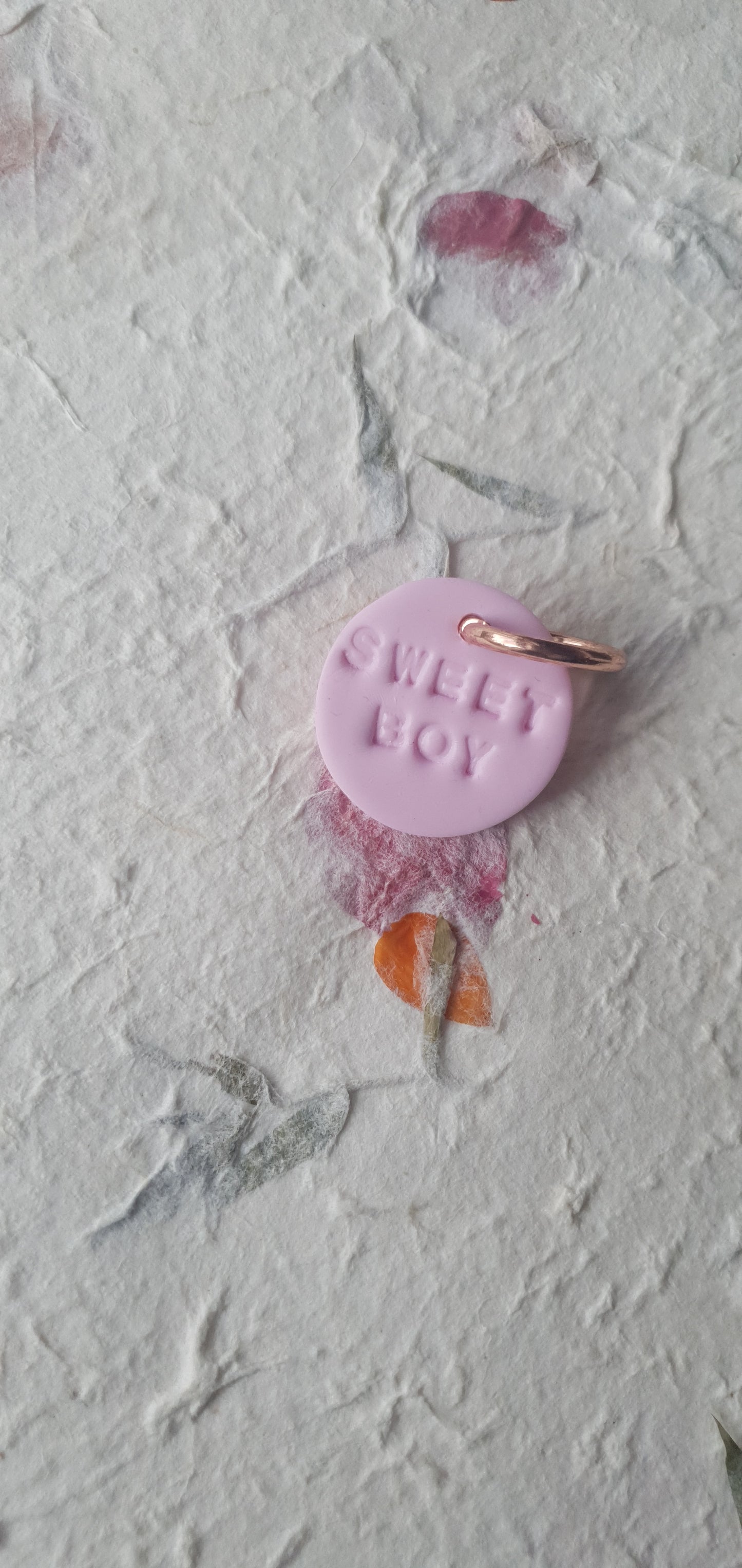 Médaille rose pale 3 pour chien