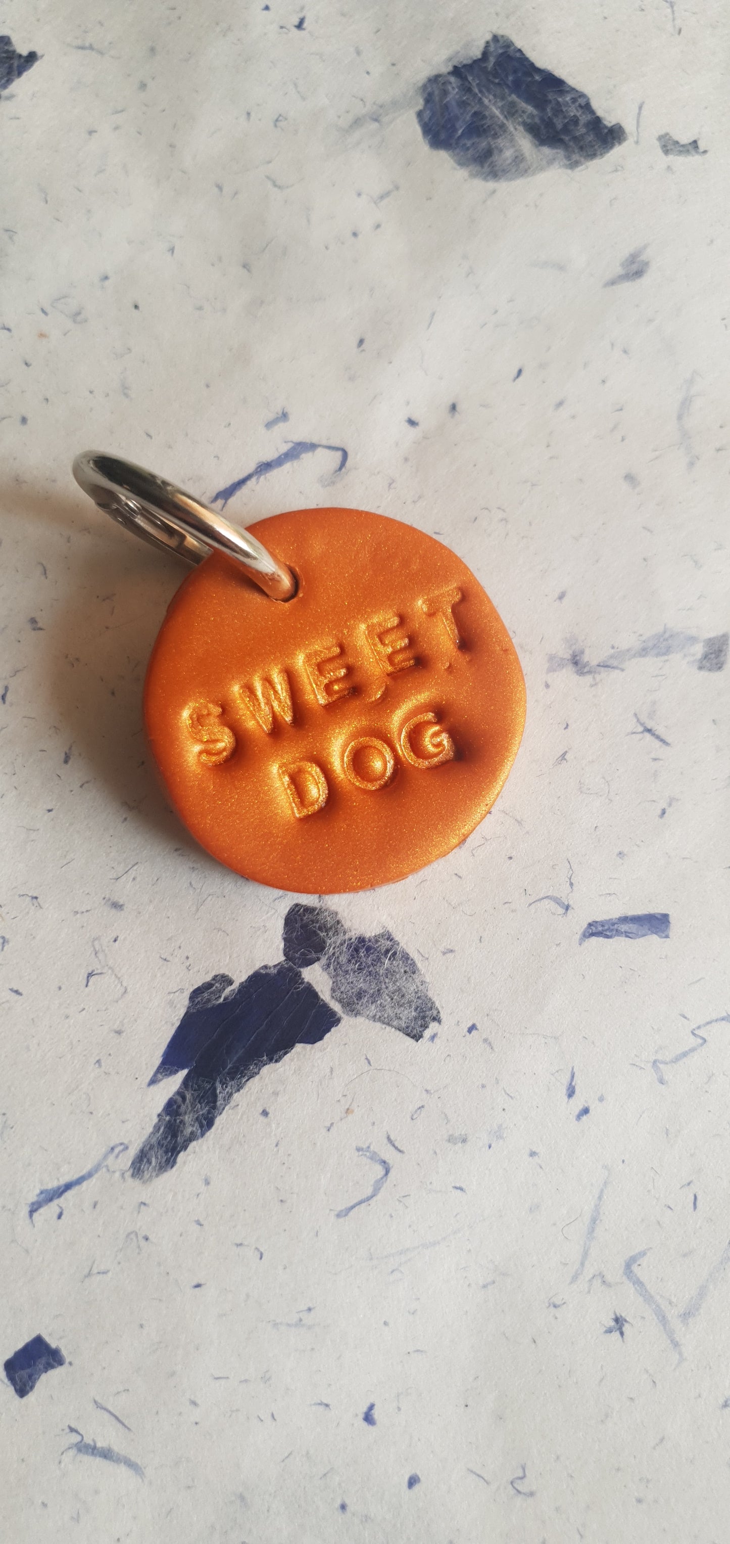 Médaille orange 2 pour chien
