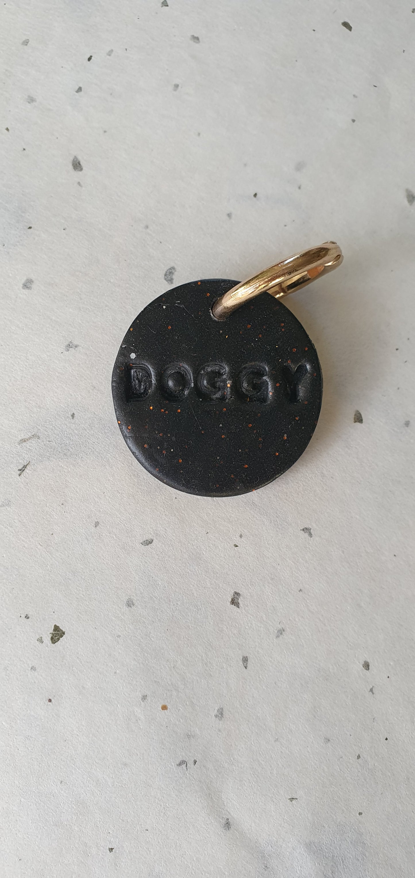 Médaille pour chien texte noir