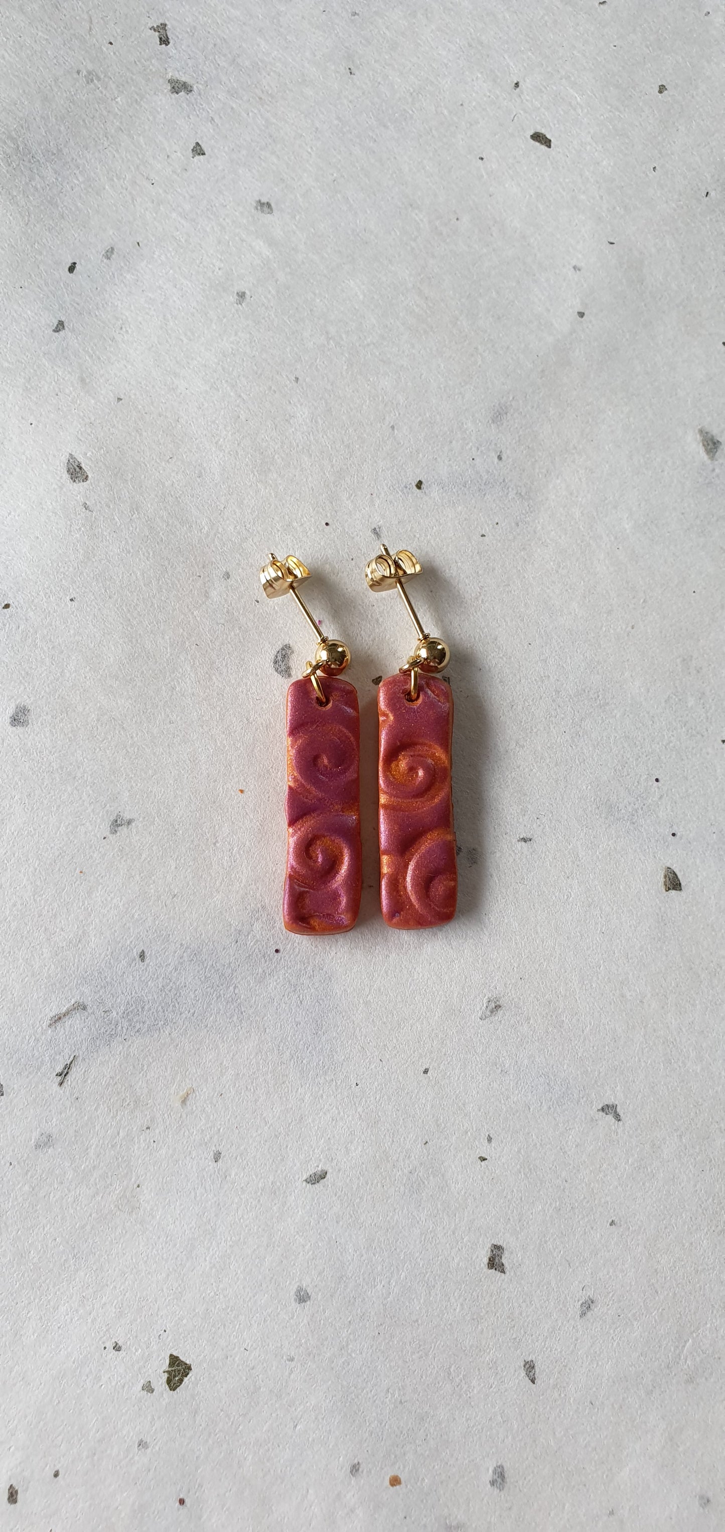 Boucles d’oreilles longues orange