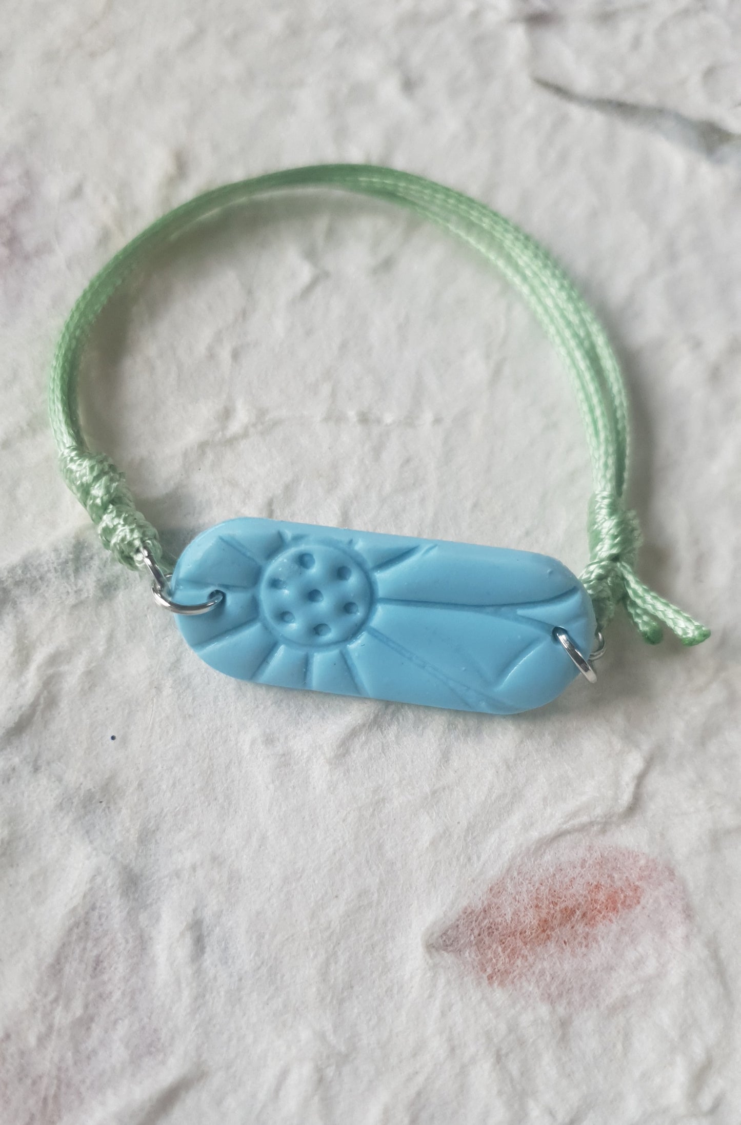 Bracelet flowers bleu