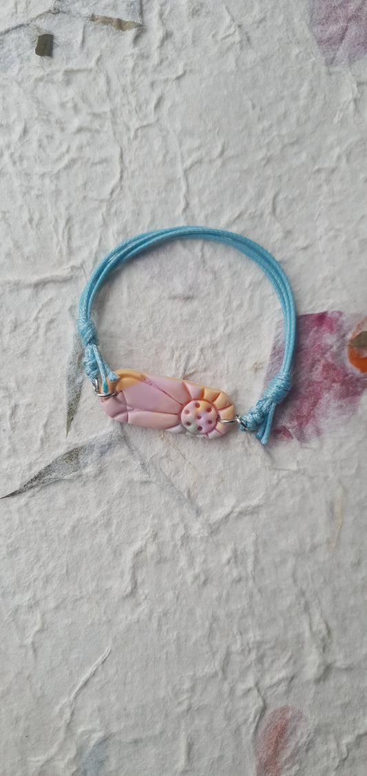 Bracelet rose jaune vert 2