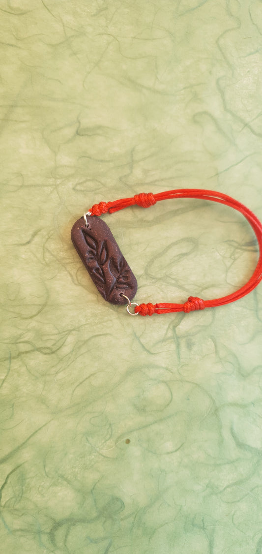Bracelet prune et orange