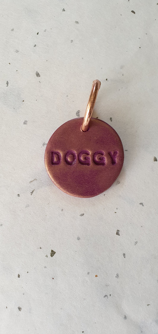 Médaille rose pour chien 1