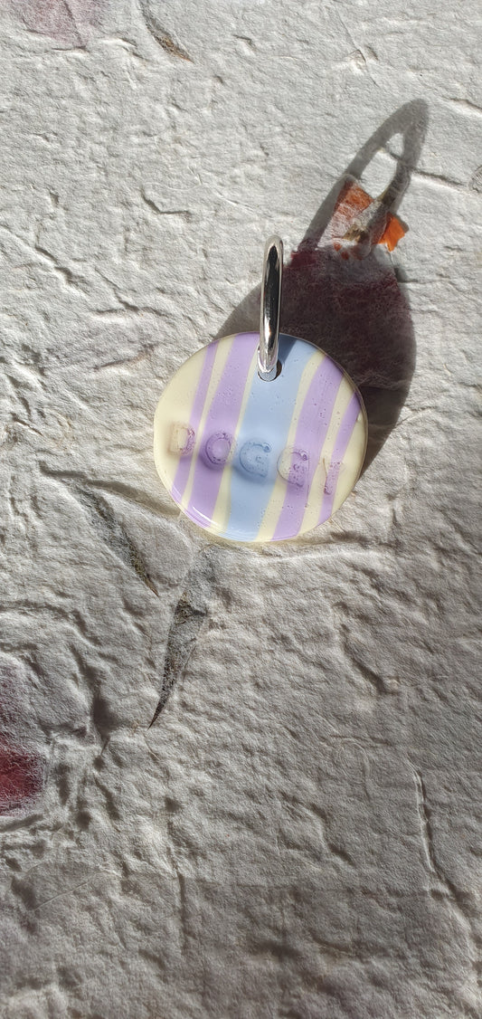 Médaille rayures pour chien  Biarritz 10