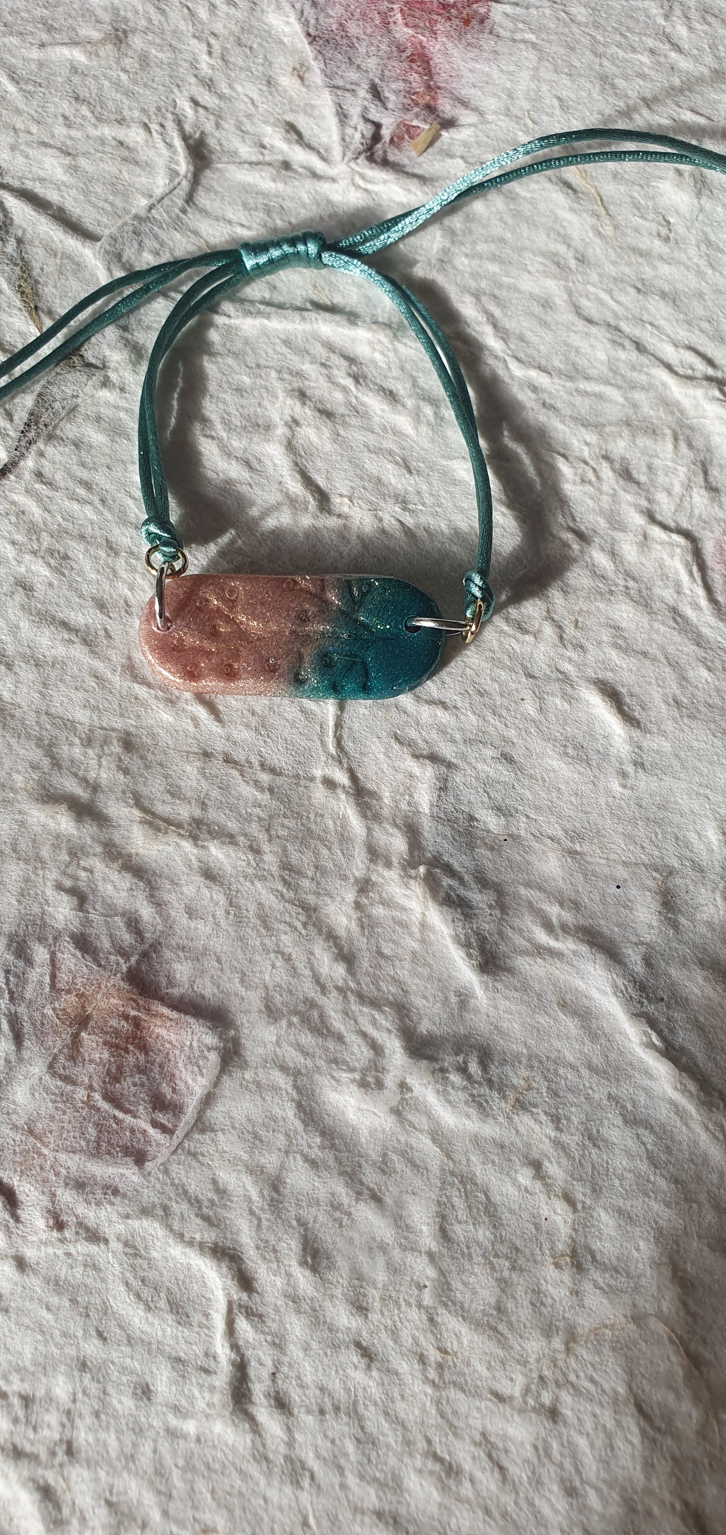 Bracelet rose et vert