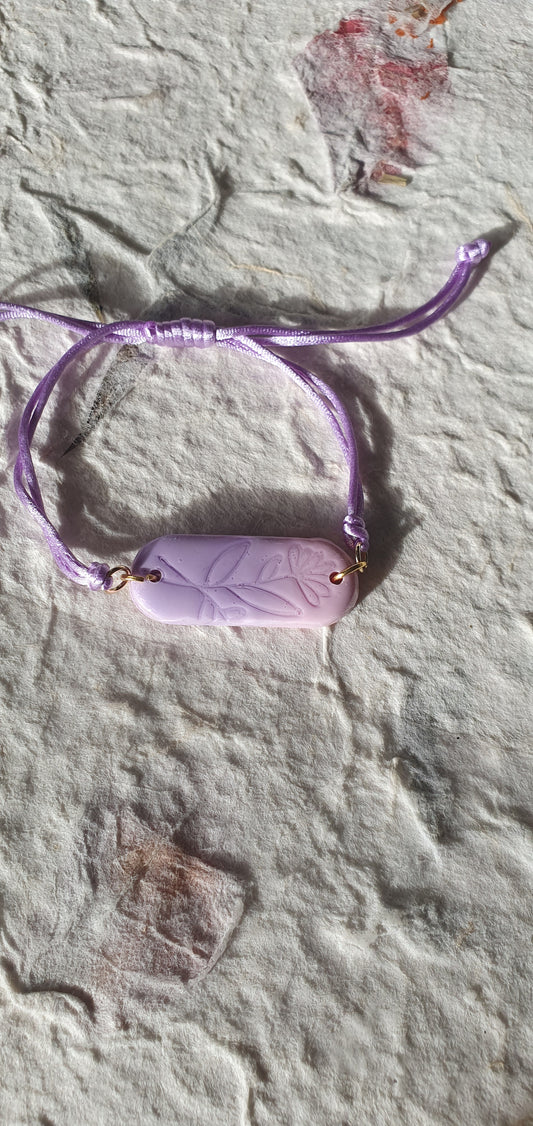 Bracelet violet et rose