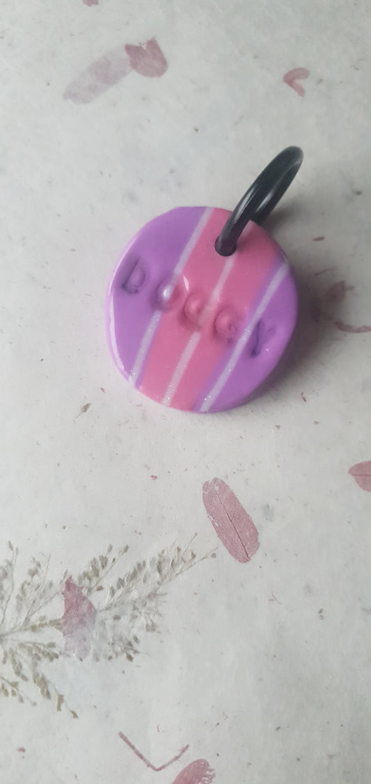 Médaille rayures pour chien  Biarritz 8