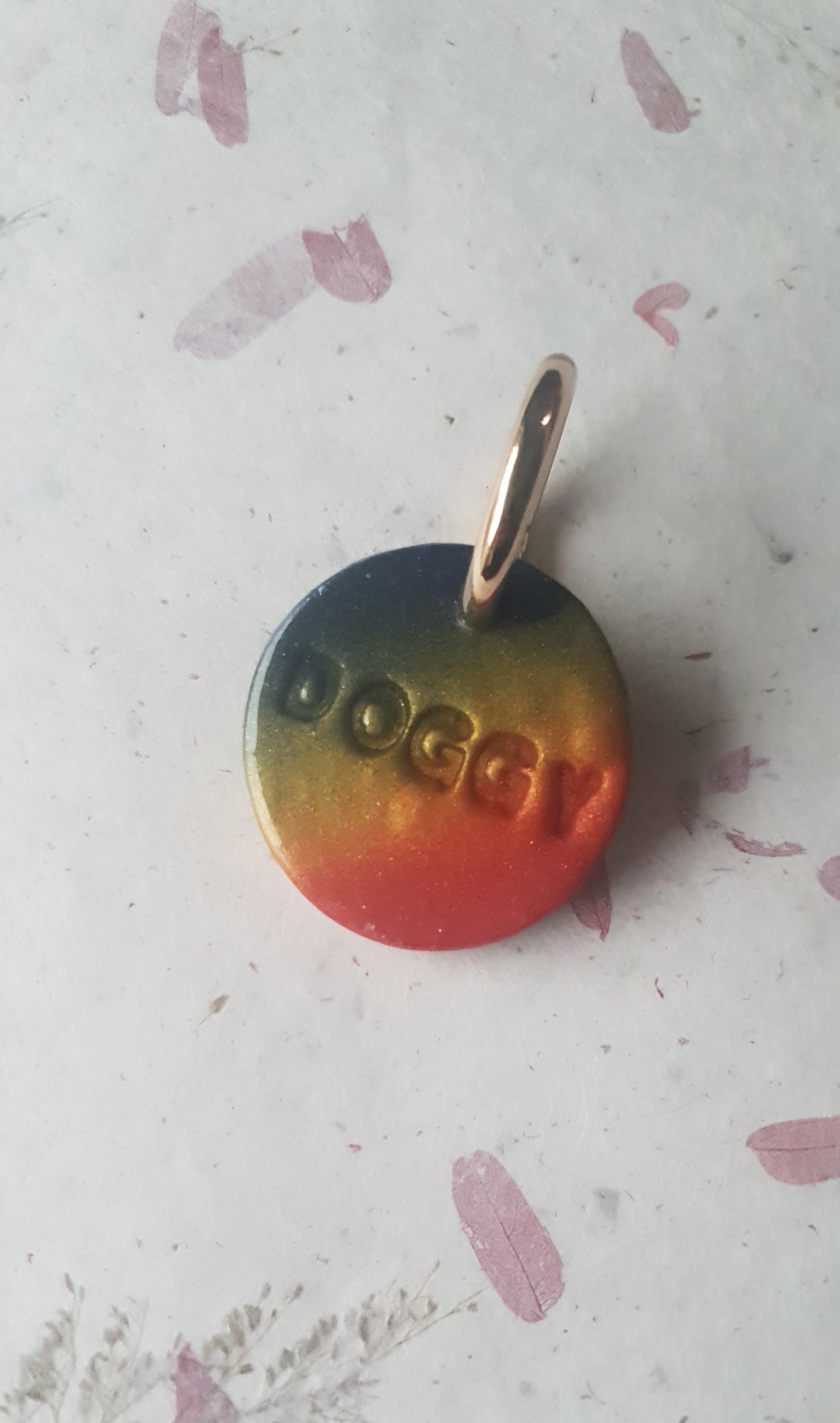 Médaille  arc en ciel pour chien