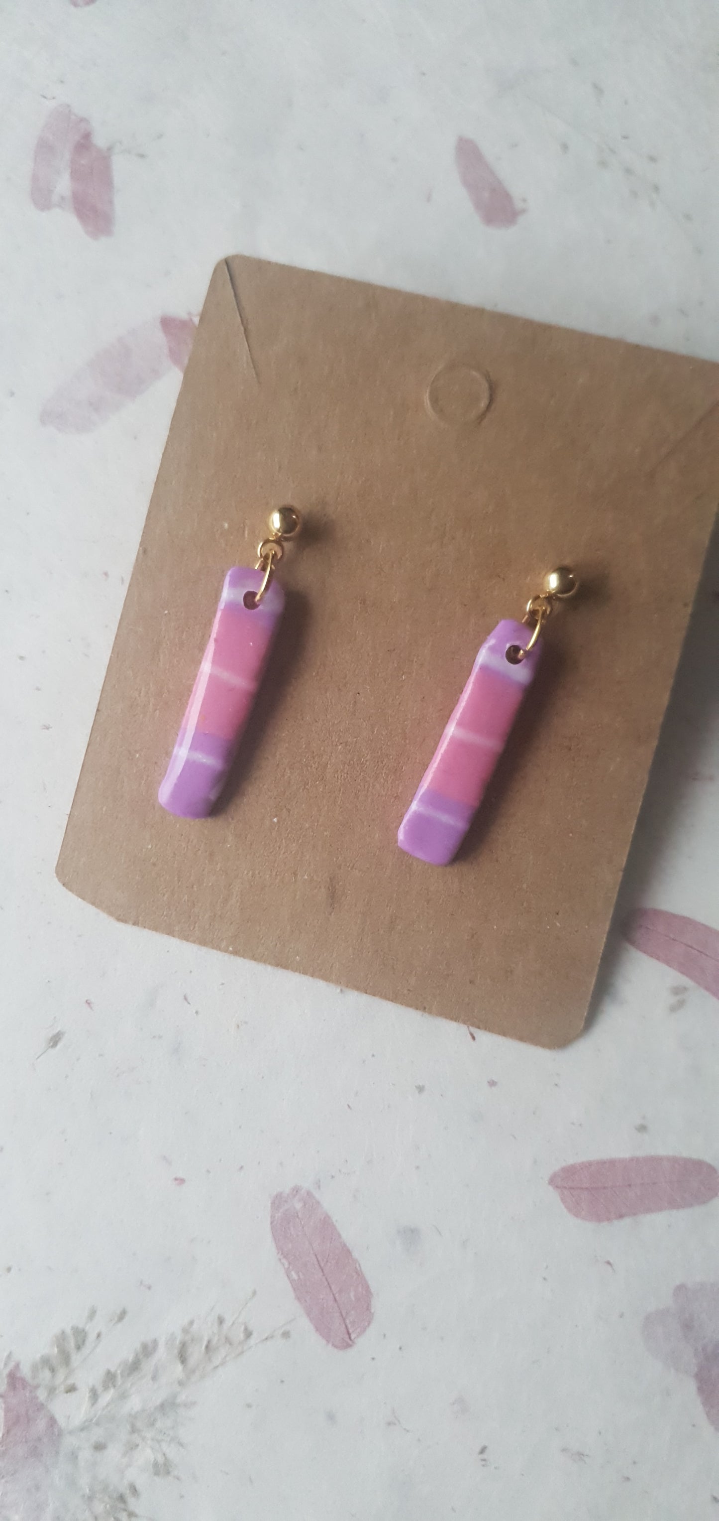 Boucles d'oreilles  rayures Biarritz 1