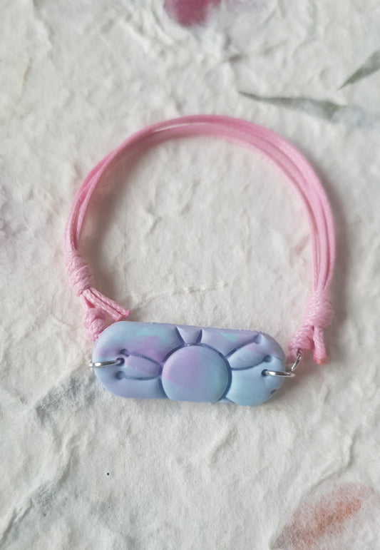 Bracelet bleu et violet
